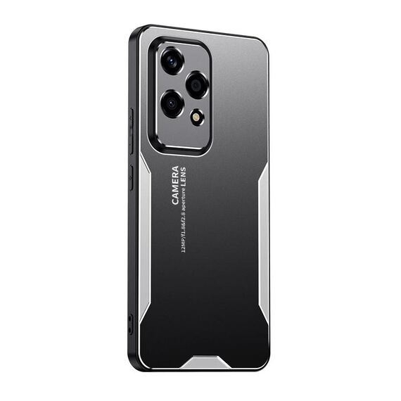 Per Honor 200 Lite Global Blade Series TPU Hybrid Metal Phone Case (Argento)