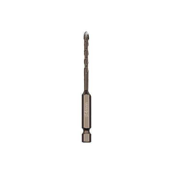 Punte da trapano in lega a croce con gambo esagonale da 4 mm per piastrelle di vetro, driver a quattro bordi