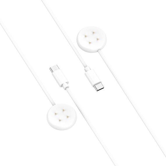 Cavo di ricarica magnetico per smartwatch con interfaccia USB-C / Type-C Fitbit Ace LTE (bianco)