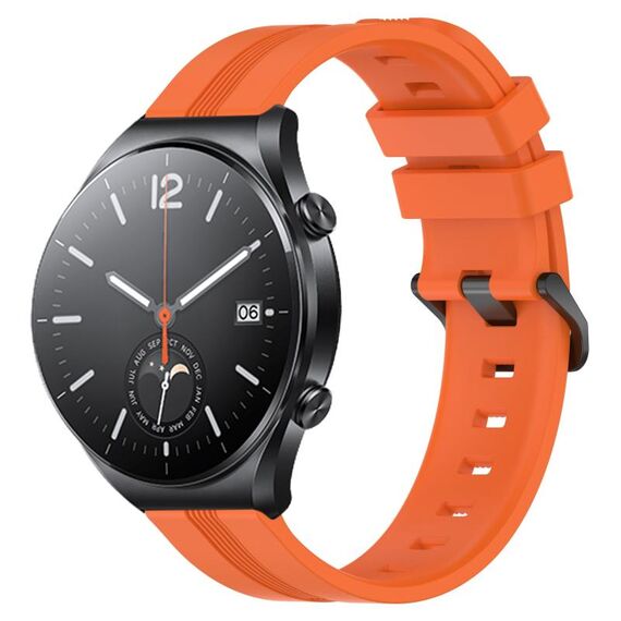 Per Xiaomi MI Watch S1 Cinturino in silicone a strisce concave da 22 mm (arancione)