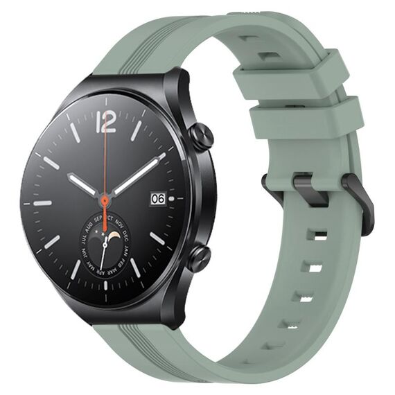 Per Xiaomi MI Watch S1 Cinturino in silicone a strisce concave da 22 mm (verde grigiastro)