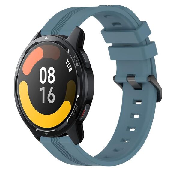 Per Xiaomi Watch S1 Active 22mm Cinturino in silicone a strisce concave (Rock Cyan)