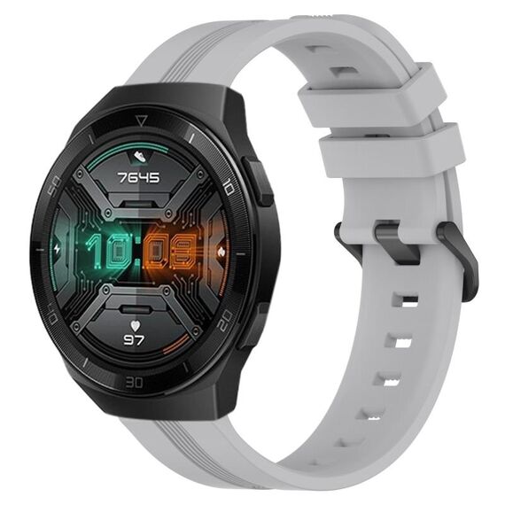 Per Huawei Watch GT 2E Cinturino Slicone a strisce concave da 22 mm (grigio)