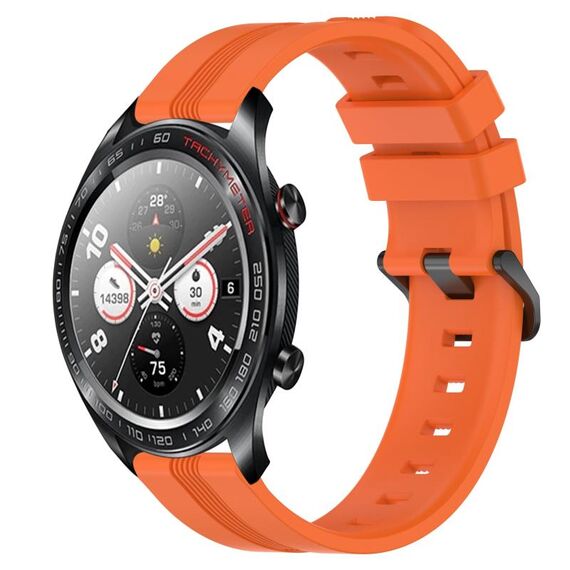 For Honor Watch Dream Cinturino in silicone a strisce concave da 22 mm (arancione)