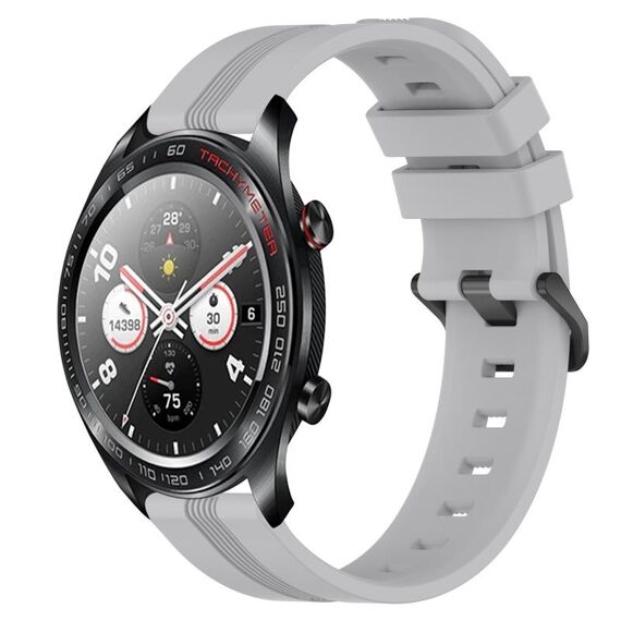 For Honor Watch Dream Cinturino in silicone a strisce concave da 22 mm (grigio)