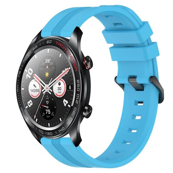 For Honor Watch Dream Cinturino in silicone a strisce concave da 22 mm (azzurro cielo)