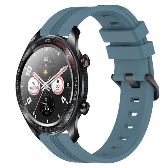 For Honor Watch Dream Cinturino in silicone a strisce concave da 22 mm (Rock Cyan)