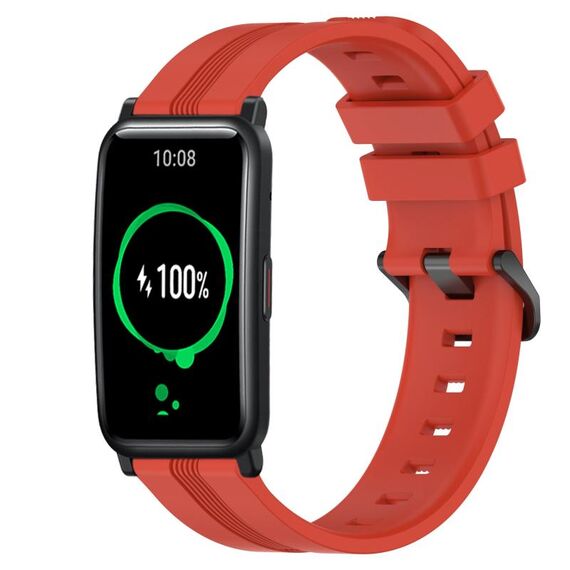 For Honor Watch ES Cinturino Slicone a strisce concave da 20 mm (rosso)