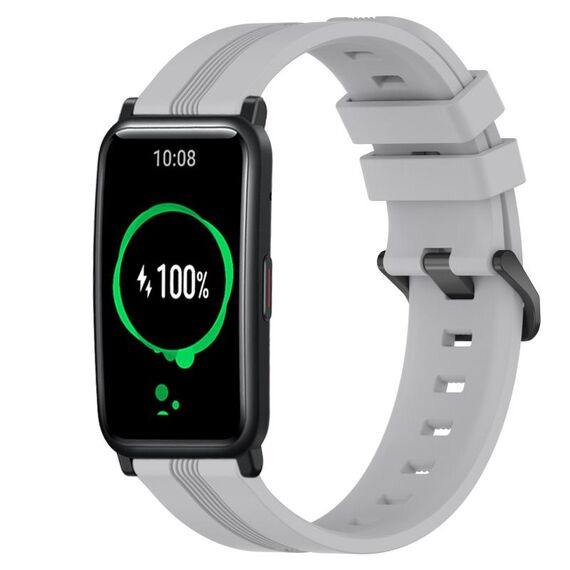 For Honor Watch ES Cinturino Slicone a strisce concave da 20 mm (grigio)