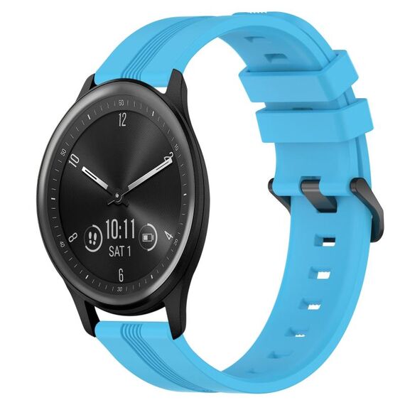 Per Garmin Vivomove Sport 20mm cinturino in silicone a strisce concave (cielo blu)