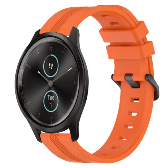 Per Garmin Garmin Move Style Cinturino in silicone a strisce concave da 20 mm (arancione)