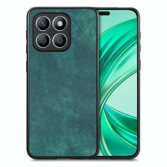 Per Honor X8b Custodia per telefono in pelle vintage per PC con retro in pelle (verde)