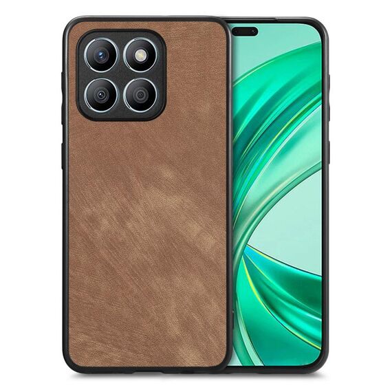 Custodia per telefono con cover posteriore per PC in pelle vintage per Honor X8b (marrone)