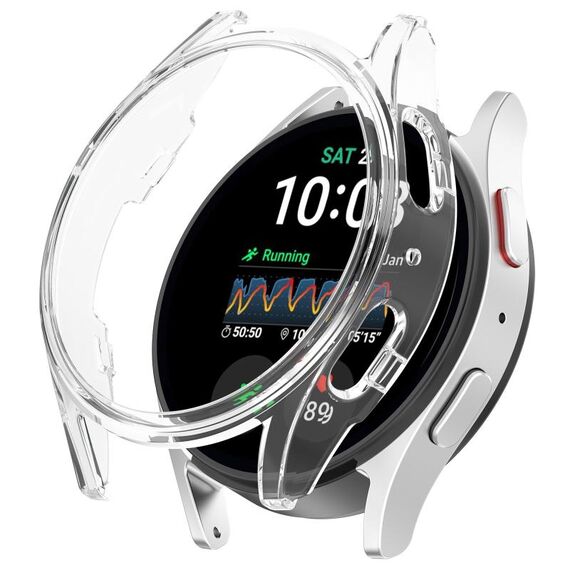 Per Samsung Galaxy Watch 7 40mm Half Coverage Hollowed PC Watch Custodia protettiva (bianco trasparente)