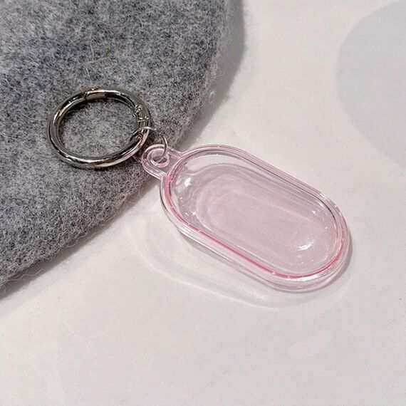 Per Samsung Galaxy SmartTag2 Custodia protettiva in TPU con copertura completa Tracker Shell (rosa trasparente)