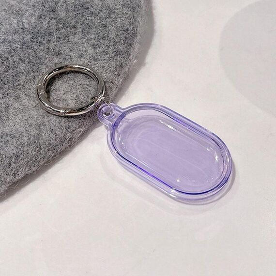 Per Samsung Galaxy SmartTag2 Custodia protettiva in TPU con copertura completa Tracker Shell (viola trasparente)