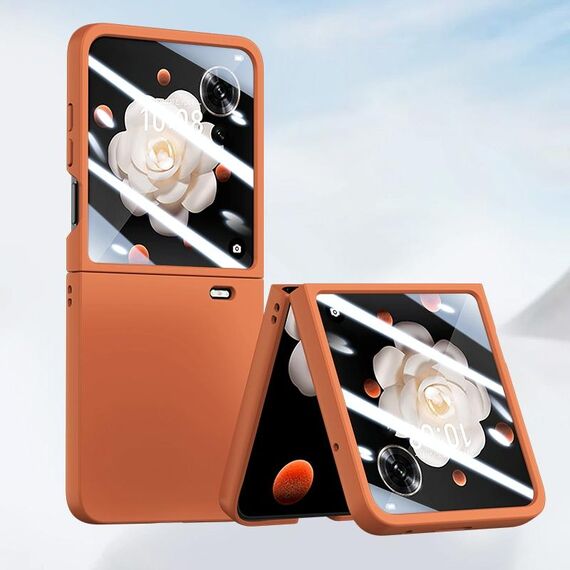 Per Honor Magic V Flip Custodia per telefono antiurto integrata per PC Skin Feel (arancione fiammeggiante)