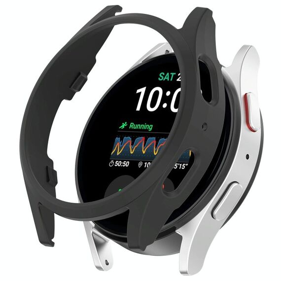 Per Samsung Galaxy Watch 7 44mm Custodia protettiva per orologio PC vuota in confezione mezza (nera)