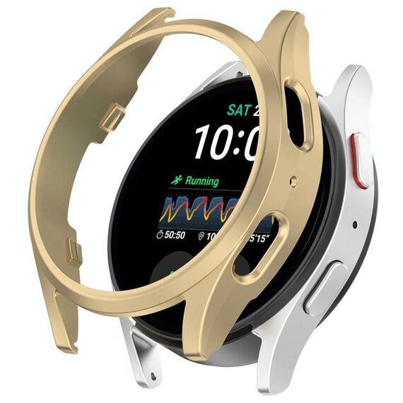 Per Samsung Galaxy Watch 7 44mm Half Pack Custodia protettiva per orologio PC cava (Champaign Gold)