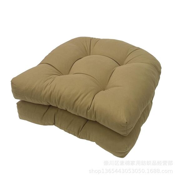 1 paio di 48 x 48 cm da giardino, patio, sedia in rattan, cuscino impermeabile, morbido e spesso, cuscino per divano (marrone chiaro).