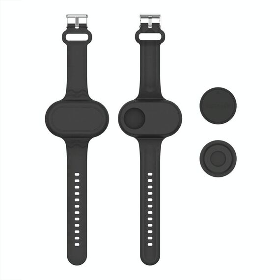 Custodia con cinturino impermeabile in silicone per dispositivo anti-smarrimento per Samsung Galaxy SmartTag2 (nero)