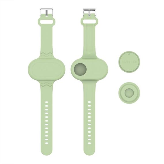 Custodia impermeabile con cinturino in silicone per dispositivo anti-smarrimento per Samsung Galaxy SmartTag2 (verde)