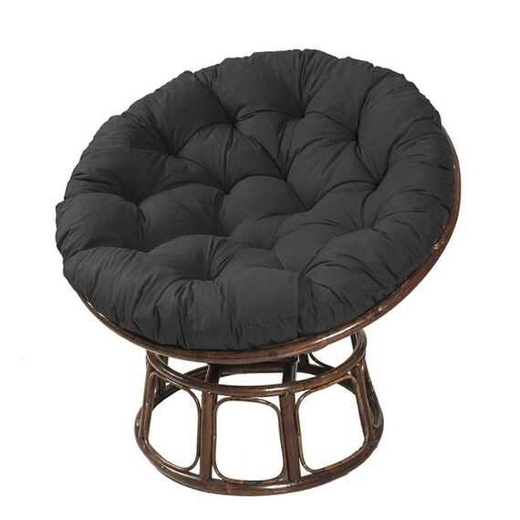 Cuscino per culla per amaca morbido rotondo multifunzionale ispessito 100x100 cm (nero)