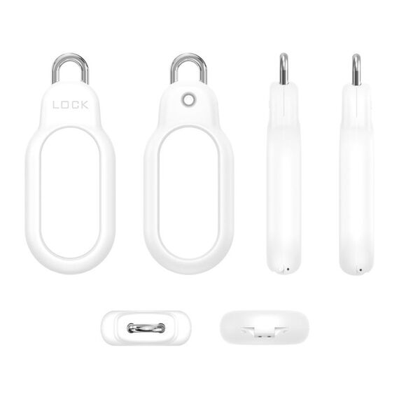 Per Samsung Galaxy SmartTag2 Dispositivo anti-smarrimento PC Blocco di sicurezza Protezione Custodia antipolvere (Bianco)