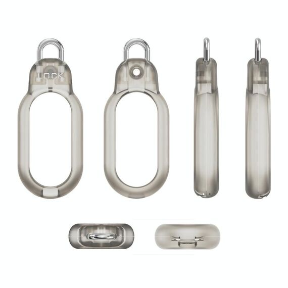 Per Samsung Galaxy SmartTag2 Dispositivo anti-smarrimento PC Blocco di sicurezza Protezione Custodia antipolvere (Grigio)