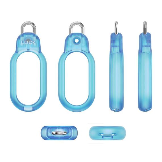 Per Samsung Galaxy SmartTag2 Dispositivo anti-smarrimento PC Blocco di sicurezza Protezione antipolvere Custodia (blu)