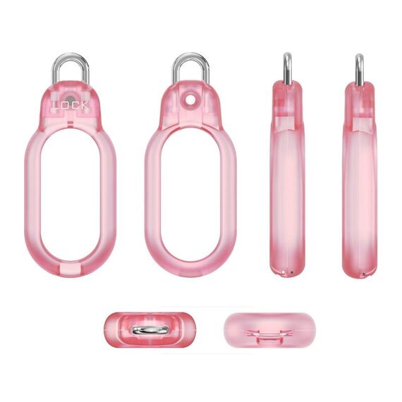 Per Samsung Galaxy SmartTag2 Dispositivo anti-smarrimento PC Blocco di sicurezza Protezione antipolvere Custodia (Rosa)
