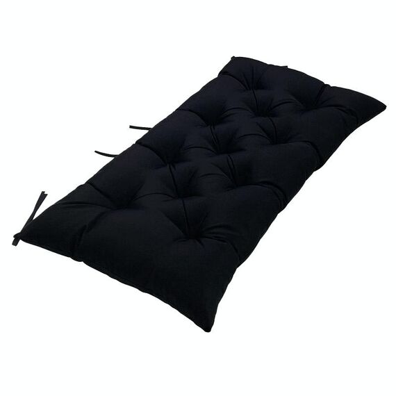 Cuscino morbido ispessito per protezione solare impermeabile per panca da esterno 150x50x8 cm (nero)