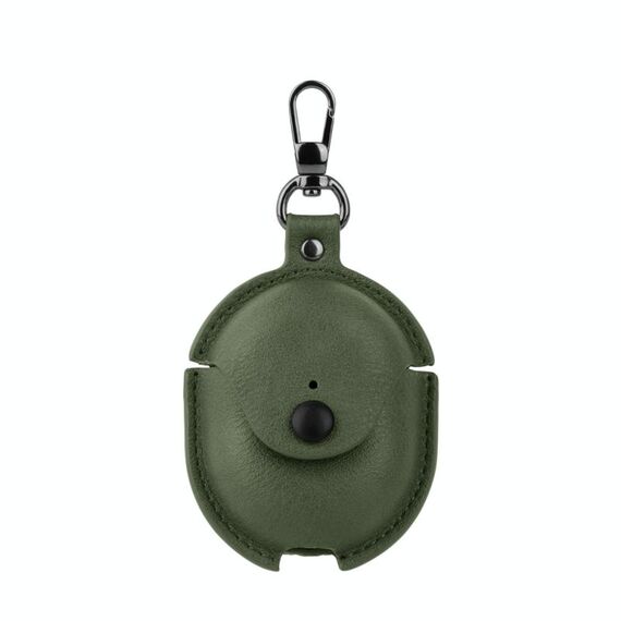 Custodia protettiva per auricolari in pelle Business Redmi Buds 4 con gancio (verde)