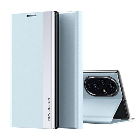 Per Honor 200 Custodia per telefono in pelle ad adsorbimento elettrolitico laterale (azzurro)