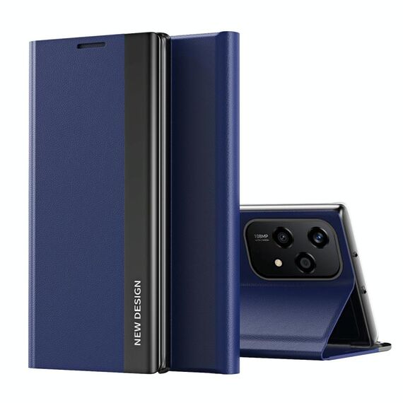 Per Honor 200 Lite Custodia per telefono in pelle ad adsorbimento elettrolitico laterale globale (blu scuro)