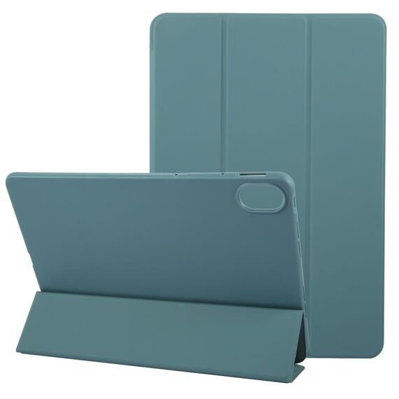 Custodia per tablet in pelle antiurto con supporto a 3 pieghe GEBEI per Huawei MatePad 11.5 S (verde scuro)