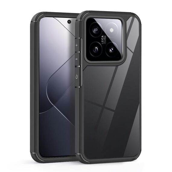 Per Xiaomi 14 Custodia per telefono antiurto trasparente in acrilico + TPU (nera)