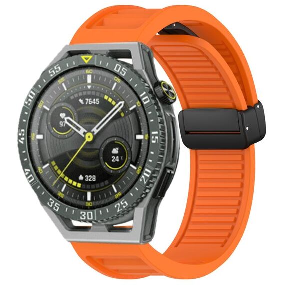 Per Huawei Watch GT3 SE 22mm Cinturino in silicone con fibbia magnetica pieghevole (arancione)