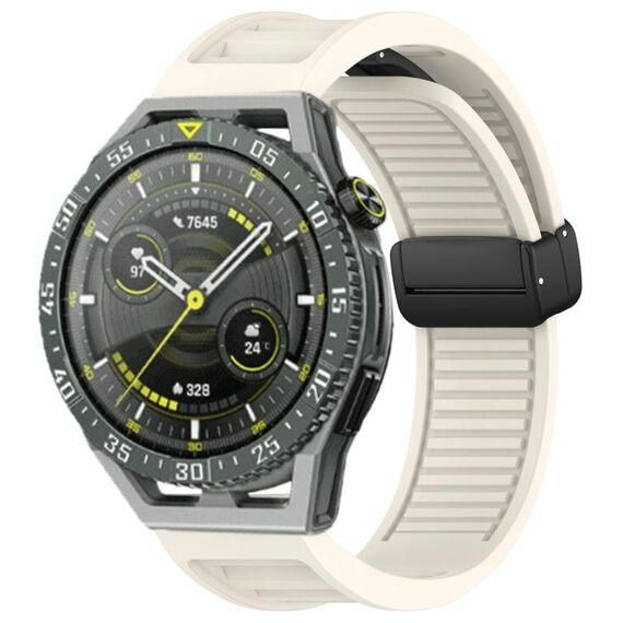Per Huawei Watch GT3 SE 22mm Cinturino in silicone con fibbia magnetica pieghevole (Starlight)