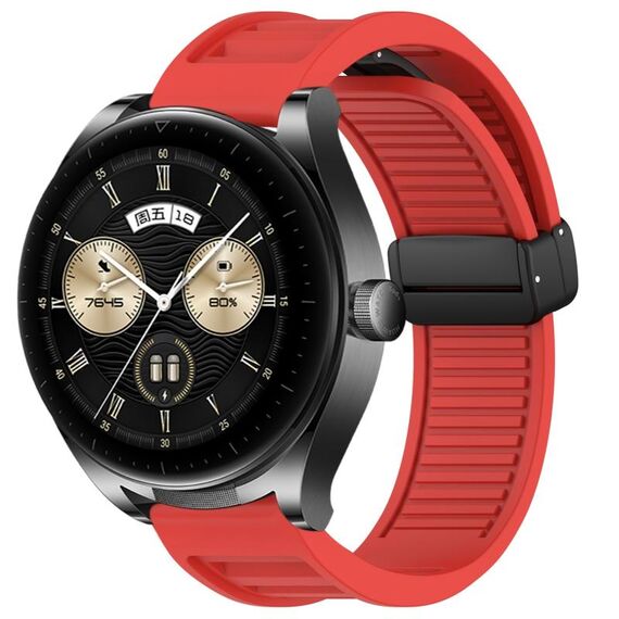 Per Huawei Watch Buds cinturino in silicone pieghevole con fibbia magnetica da 22 mm (rosso)