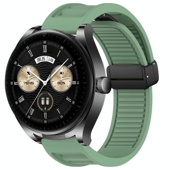 Per Huawei Watch Buds cinturino in silicone pieghevole con fibbia magnetica da 22 mm (verde)