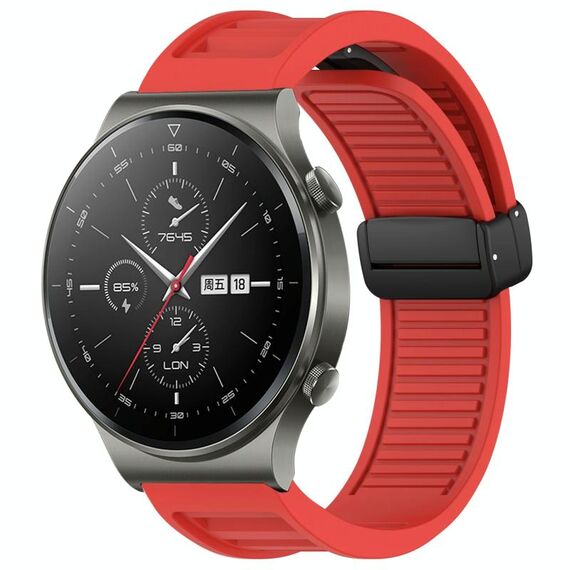 Per Huawei GT2 Pro cinturino in silicone con fibbia magnetica pieghevole da 22 mm (rosso)