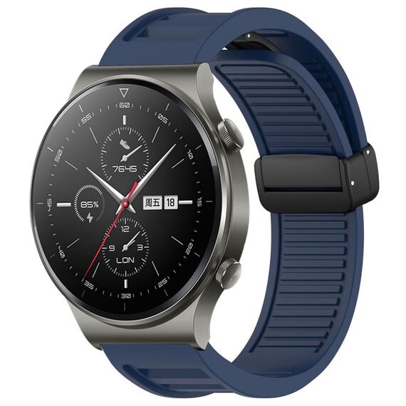 Per Huawei GT2 Pro cinturino in silicone con fibbia magnetica pieghevole da 22 mm (blu notte)