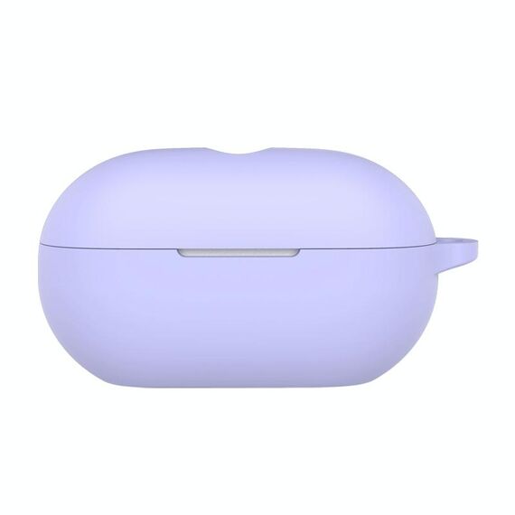 Custodia protettiva in silicone per auricolari wireless Beats Solo Buds con foro (viola)