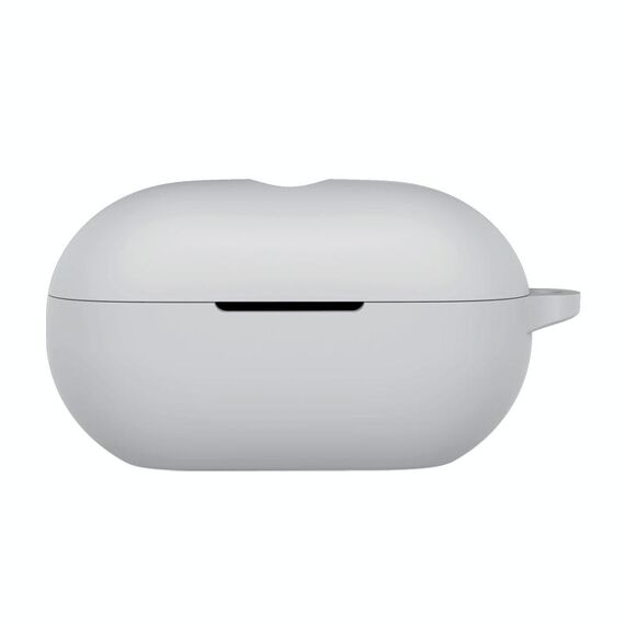Custodia protettiva in silicone per auricolari wireless Beats Solo Buds con foro (grigio)