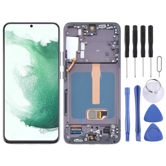 Per Samsung Galaxy S22+ 5G SM-S906B Digitalizzatore schermo LCD originale assemblaggio completo con cornice (nero)