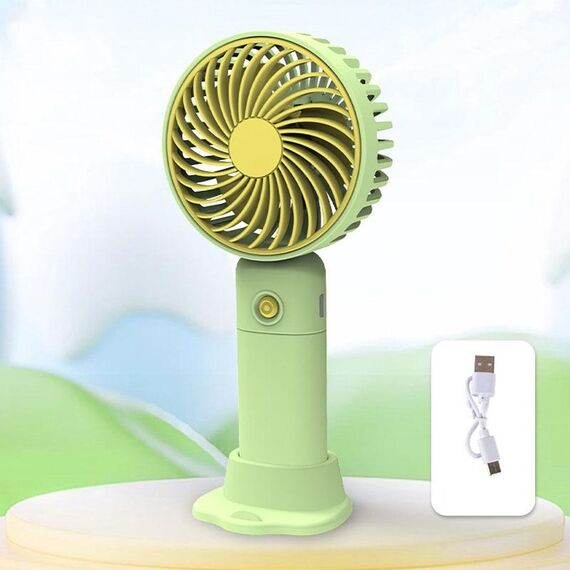 Ventilatore portatile per telefono cellulare con ricarica USB da tavolo, piccolo ventilatore portatile (verde)