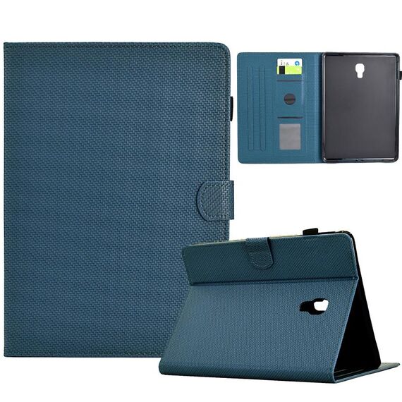 Per Samsung Galaxy Tab A 10.5 Custodia in pelle Smart Tablet con struttura in fibra di colore solido (blu reale)