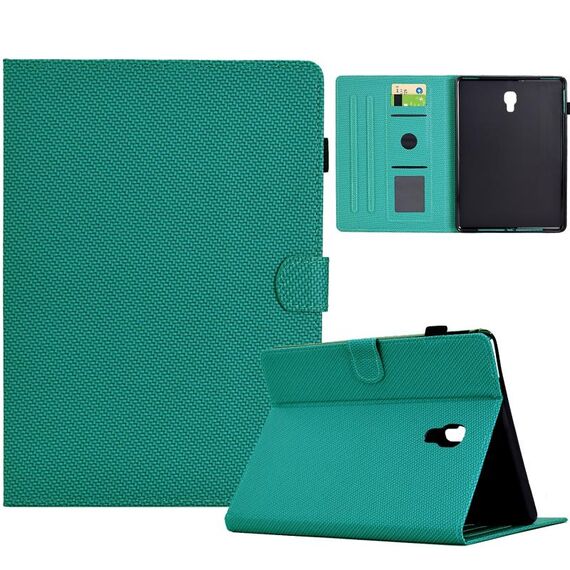 Per Samsung Galaxy Tab A 10.5 Custodia in pelle Smart Tablet con struttura in fibra di colore solido (verde lago)