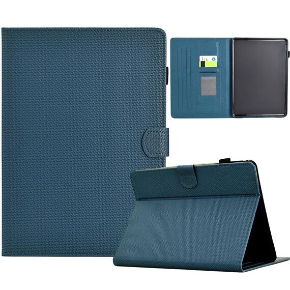 Per Amazon Kindle 11th 2022 Custodia in pelle Smart Tablet con struttura in fibra di colore solido (blu reale)